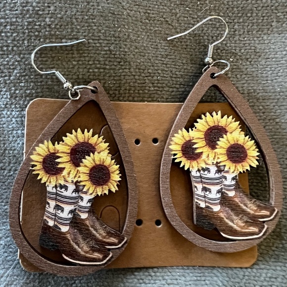 Jewelry - Wooden earrings. $6 each or 3 for $15